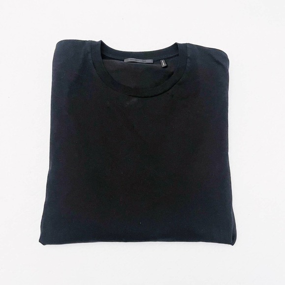 Helmut Lang Black Long Sleeve Tee Sheer Overlay SZ M - Picture 5 of 7